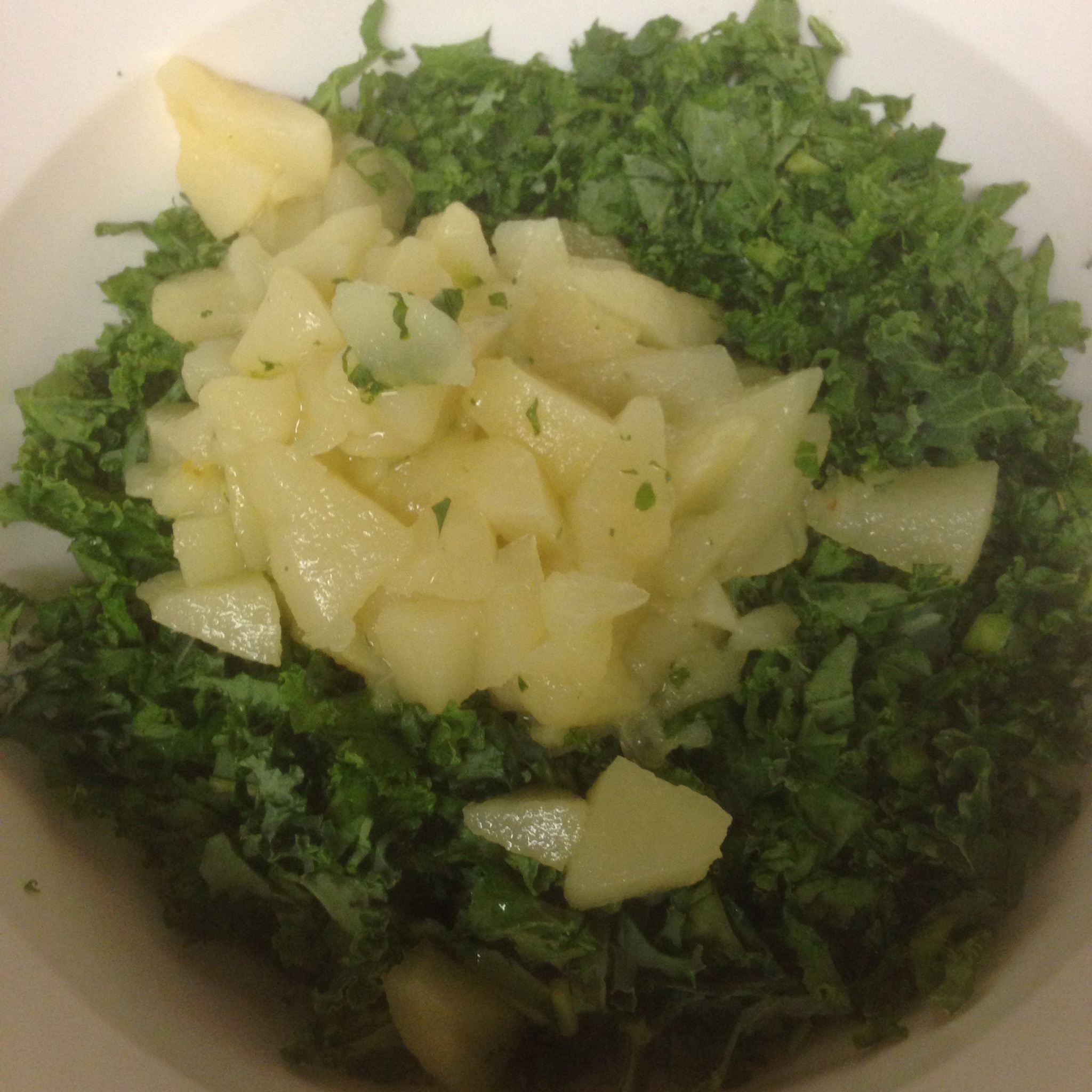 Kale and pears